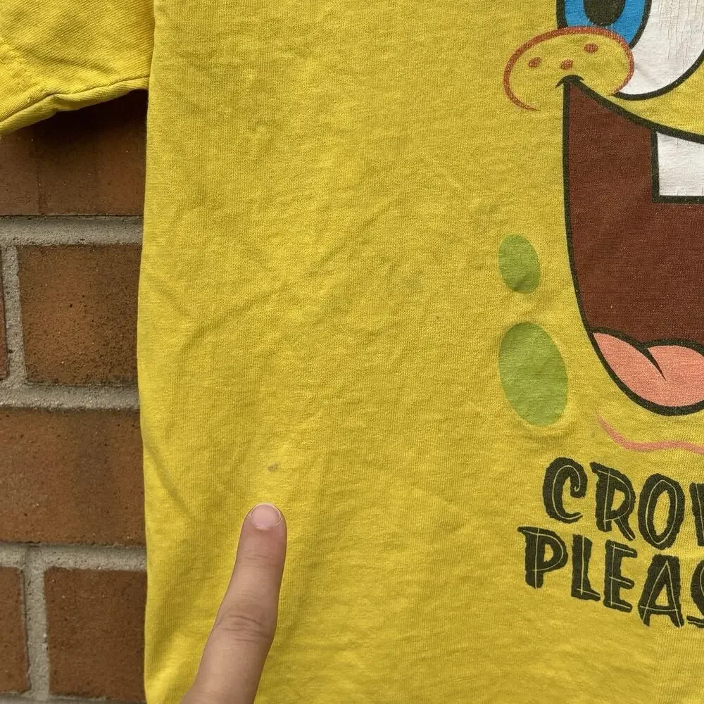 Vintage Nickelodeon SpongeBob SquarePants Crowd Pleaser 2006 Kids T Shirt Y2K